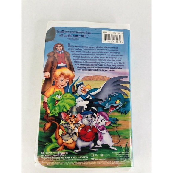 2 DIsney The Rescuers & The Rescuers Down Under Black Diamond Classics VHS Tapes - Picture 6 of 7